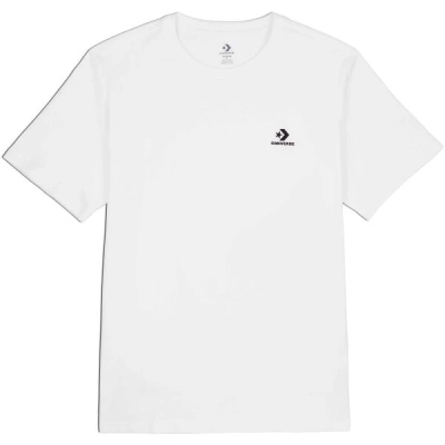 Converse CLASSIC LEFT CHEST SS TEE Unisexové tričko, bílá, velikost