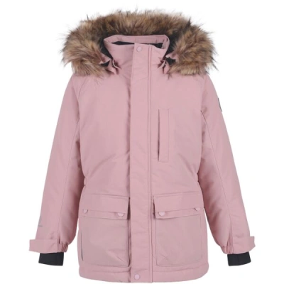 COLOR KIDS PARKA W.FAKE FUR Dětská fashion bunda, růžová, velikost