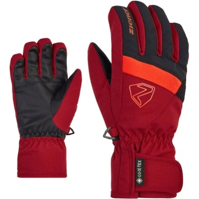 Ziener LEIF GTX JUNIOR Dětské lyžařské rukavice, červená, velikost