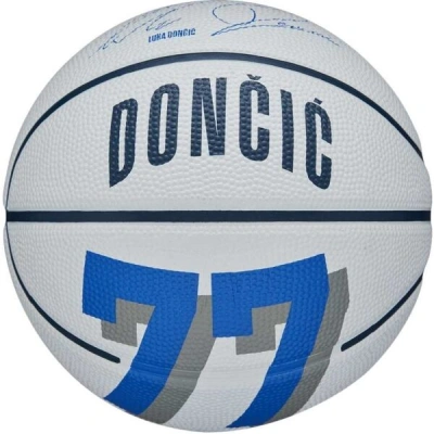 Wilson NBA PLAYER ICON MINI BSKT LUKA 3 Mini basketbalový míč, bílá, velikost