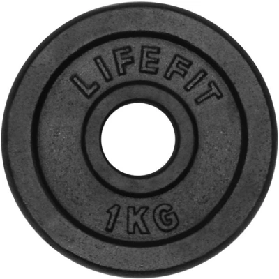 Lifefit KOTOUC 1 KG x 30 MM Nakládací kotouč, černá, velikost