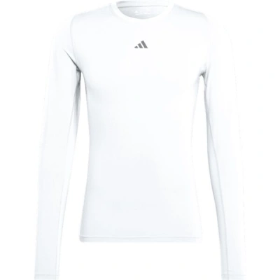 adidas TECHFIT LONG SLEEVE TEE Pánské tričko, bílá, velikost