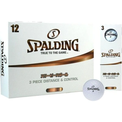 Spalding DISTANCE 3 pc (12 pcs) Golfové míčky, bílá, velikost