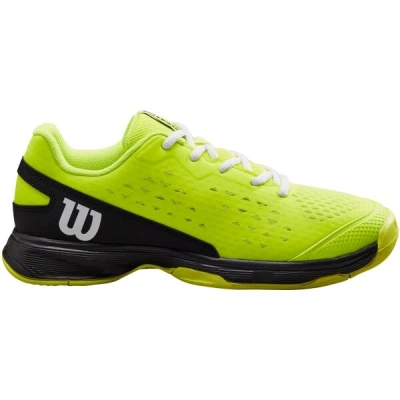Wilson RUSH PRO ACE JR 4.0 Juniorská chlapecká tenisová obuv, reflexní neon, velikost 36.5