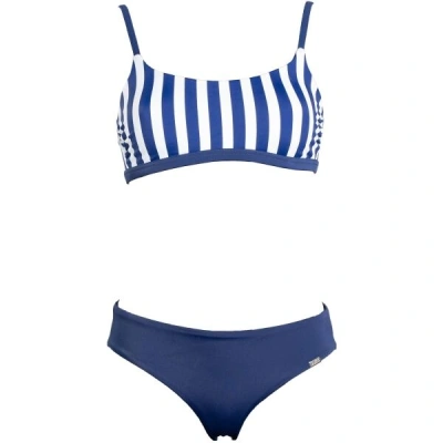 Axis WOMEN'S SWIMWEAR STRIPE Dámské dvoudílné plavky, tmavě modrá, velikost