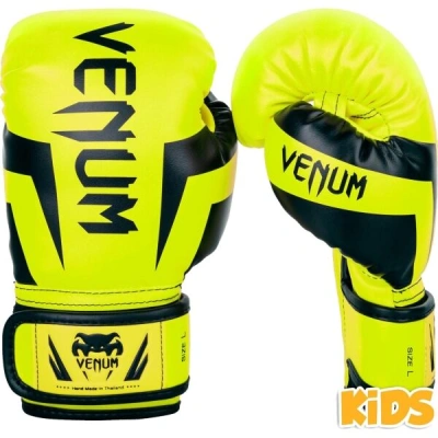 Venum ELITE BOXING GLOVES KIDS - EXCLUSIVE FLUO Dětské boxerské rukavice, reflexní neon, velikost