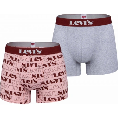 Levi's&reg; MEN LEVIS LOGO AOP BOXER BRIEF 2P Pánské boxerky, růžová, velikost