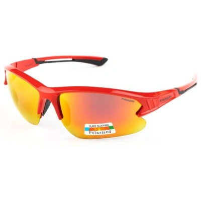Finmark FNKX2310 Sportovní sluneční brýle s polarizačními čočkami, červená, velikost