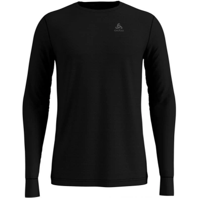 Odlo SUW TOP CREW NECK L/S NATURAL 100% MERINO Pánské tričko s dlouhým rukávem, černá, velikost