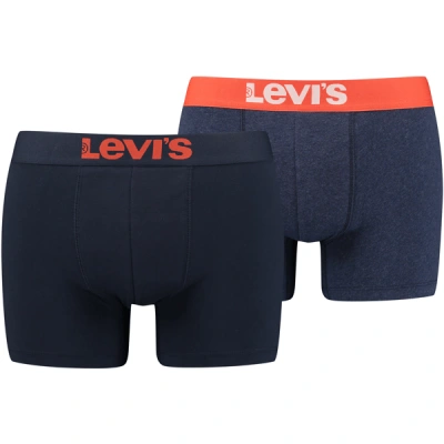 Levi's&reg; MEN SOLID BASIC BOXER 2P Pánské boxerky, tmavě modrá, velikost