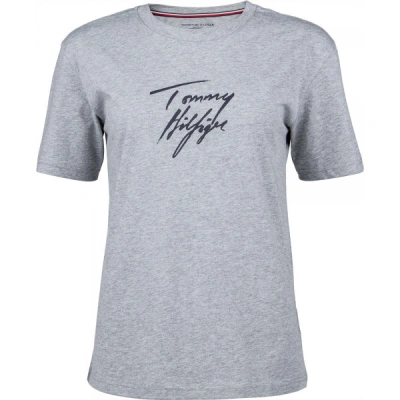 Tommy Hilfiger CN TEE SS LOGO Dámské tričko, šedá, velikost
