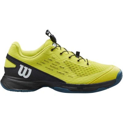 Wilson RUSH PRO JR 4.0 QL Juniorská tenisová obuv, žlutá, velikost 34
