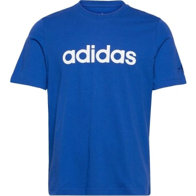 adidas LINEAR TEE Pánské tričko, modrá, velikost