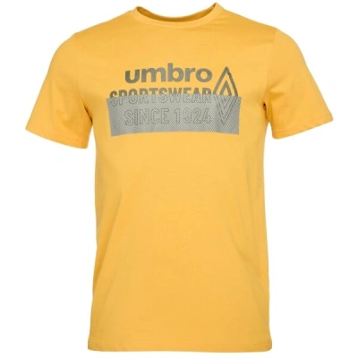Umbro LINEAR BOX LOGO GRAPHIC TEE Pánské triko, žlutá, velikost