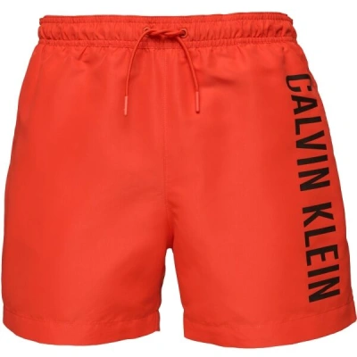 Calvin Klein MEDIUM DRAWSTRING Pánské plavky, červená, velikost
