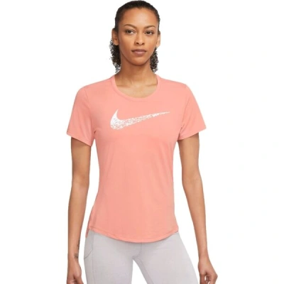Nike SWOOSH RUN Dámské tričko, lososová, velikost