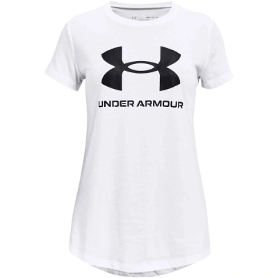 Under Armour LIVE SPORTSTYLE GRAPHIC SS Dívčí triko, bílá, velikost