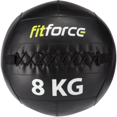 Fitforce WALL BALL 8 KG Medicinbal, černá, velikost