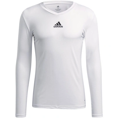 adidas TEAM BASE LONG SLEEVE TEE Pánské fotbalové triko, bílá, velikost