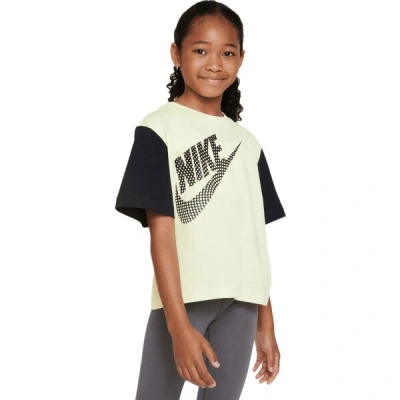 Nike SPORTSWEAR ESSENTIAL Dívčí tričko, žlutá, velikost