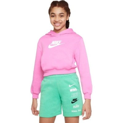 Nike SPORTSWEAR CLUB FLEECE Dívčí mikina, růžová, velikost
