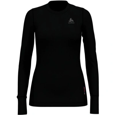 Odlo SUW TOP CREW NECK L/S NATURAL 100% MERINO Dámské tričko s dlouhým rukávem, černá, velikost