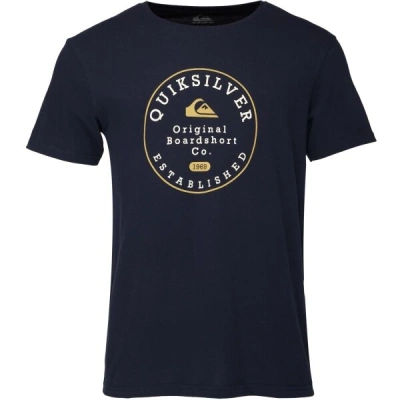 Quiksilver CIRCLE TRIM Pánské tričko, tmavě modrá, velikost