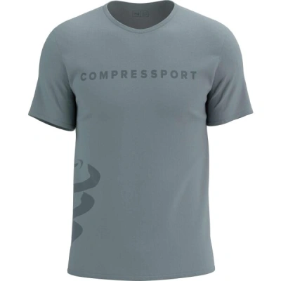 Compressport LOGO SS TSHIRT Pánské tréninkové triko, šedá, velikost
