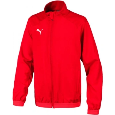 Puma LIGA SIDELINE JACKET Chlapecká sportovní bunda, červená, velikost
