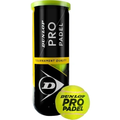 Dunlop PRO PADEL 3PET Míče pro padel, žlutá, velikost