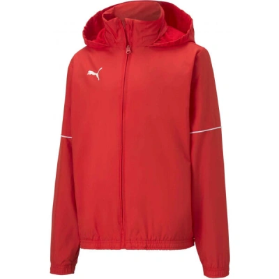 Puma TEAM GOAL RAIN JACKET Dětská sportovní bunda, červená, velikost