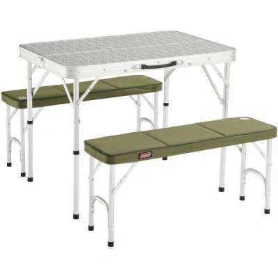 Coleman PACK-AWAY TABLE FOR 4 Kempový stůl a lavice, šedá, velikost