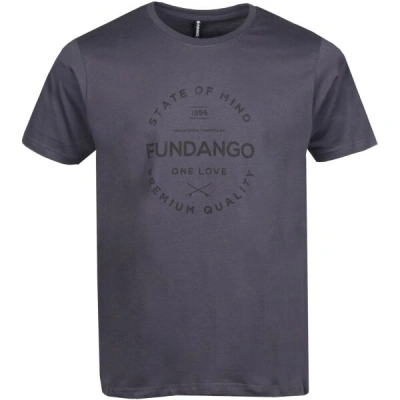 FUNDANGO BASIC T LOGO-4 T-SHIRT Pánské tričko, tmavě šedá, velikost