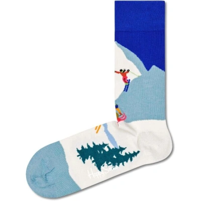 HAPPY SOCKS DOWNHILL SKIING Klasické ponožky, modrá, velikost