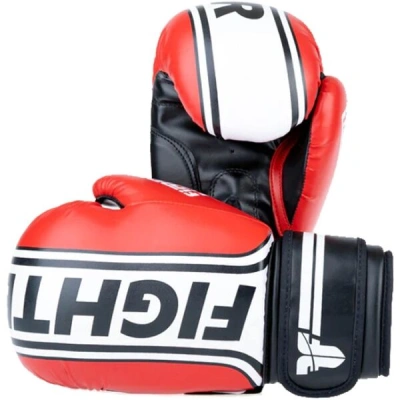 Fighter BASIC STRIPE 10 OZ Boxerské rukavice, červená, velikost