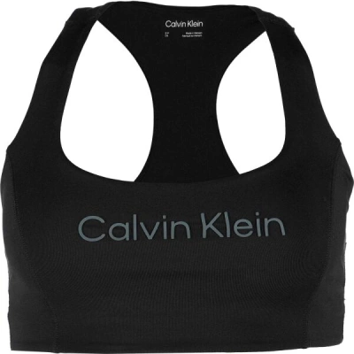 Calvin Klein ESSENTIALS PW MEDIUM SUPPORT SPORTS BRA Dámská sportovní podprsenka, černá, velikost
