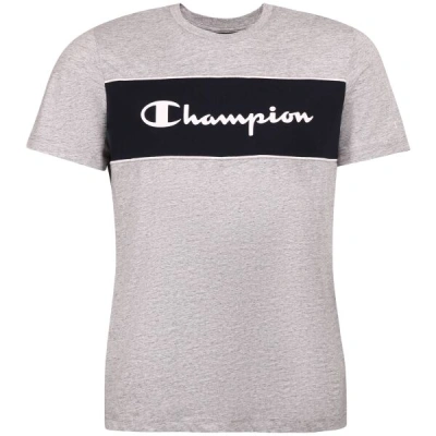 Champion CREWNECK COLOR BLOCK T-SHIRT Pánské tričko, šedá, velikost