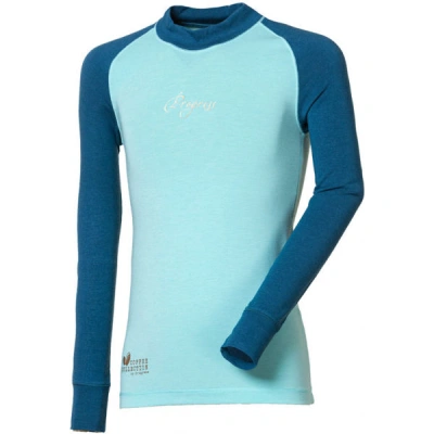 PROGRESS CC NDRD Dívčí funkční triko s dlouhým rukávem, světle modrá, velikost