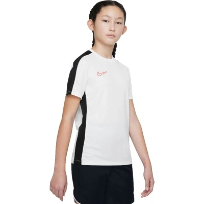 Nike DRI-FIT ACADEMY23 Dětské fotbalové tričko, bílá, velikost