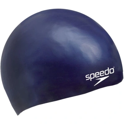 Speedo MOULDED SILC CAP JU Juniorská plavecká čepice, tmavě modrá, velikost