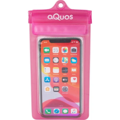 AQUOS PHONE DRY BAG Vodotěsné pouzdro na mobil, růžová, velikost