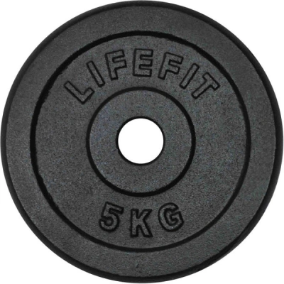 Lifefit KOTOUČ 5 KG x 30 MM Nakládací kotouč, černá, velikost