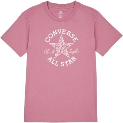 Converse CHUCK PATCH INFILL Dámské tričko, růžová, velikost