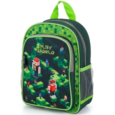Oxybag KID BACKPACK PLAYWORLD Předškolní batoh, zelená, velikost